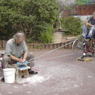 Outdoor potters' wheel